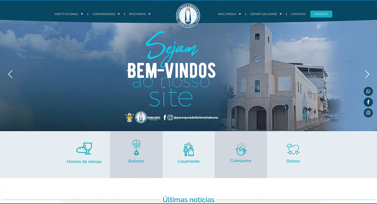 Leia mais sobre o artigo Conheça o site da Paróquia Nossa Senhora de Fátima